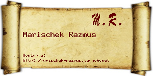 Marischek Razmus névjegykártya